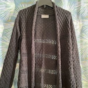 Wooden Ships black crochet cardigan